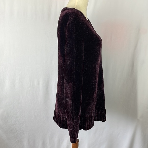 Orvis Plum/Purple Extremely Soft Ribbed Oversized Sweater - Size Small - Picture 8 of 12